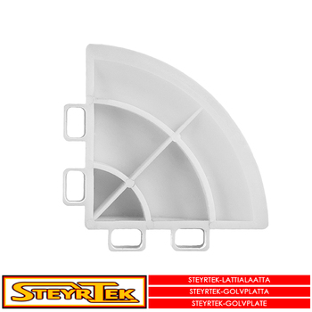 "Floortile corner, snow white 4 pcs